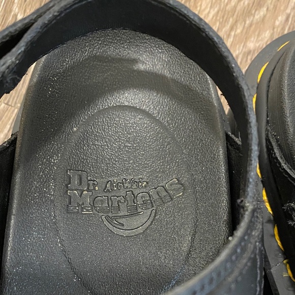 Dr. Martens Black Sandals with Yellow Stitching - Picture 2 of 11